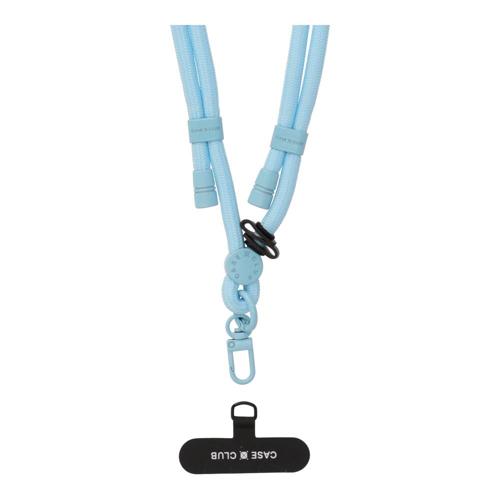 sky blue rope crossbody strap